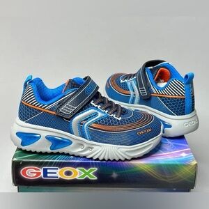 Geox Kids Light-Up Sneakers (One Shoe Light Not Working) Blue US 12–12.5 (EU30)